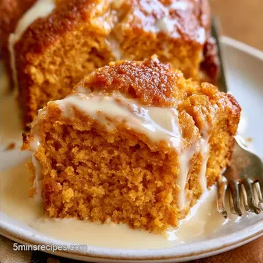 Pumpkin Poke Cake with Spice Cake Mix