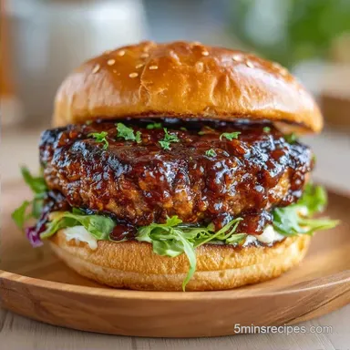 Quick BBQ Burger Recipe for 4 Servings