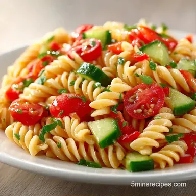 Quick Cold Pasta Salad in 20 Minutes Recipe Card
