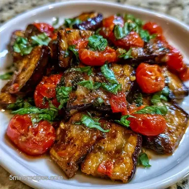Quick Eggplant Tomato Side Dish: 20 Min