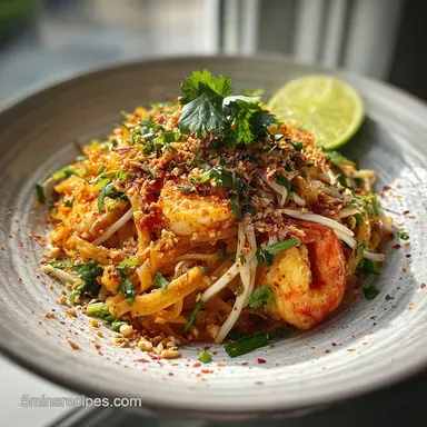 Authentic Pad Thai Recipe for 2 Servings Recipe Card