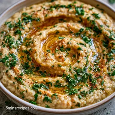 Quick Roasted Eggplant Dip for 6 Servings