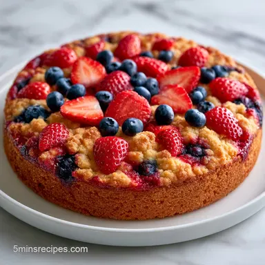 Quick Strawberry Blueberry Dessert in 40 Minutes Recipe Card