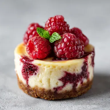 Raspberry Swirl Cheesecake Bites in 40 Minutes Recipe Card