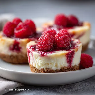 Raspberry Swirl Cheesecake Bites in 40 Minutes