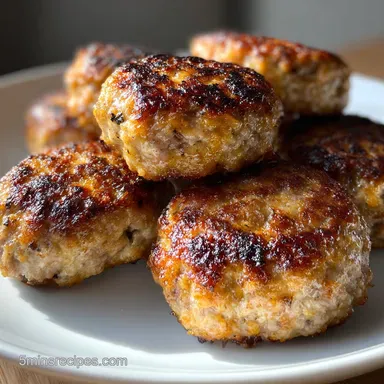 Sausage Bisquick Balls for 10 People Baked Recipe Card