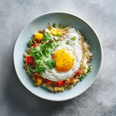 Savory Breakfast Bowl with Eggs in 40 Min Recipe Card