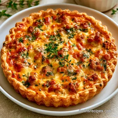 Savory Puff Pastry Tart in 30 Minutes Recipe Card