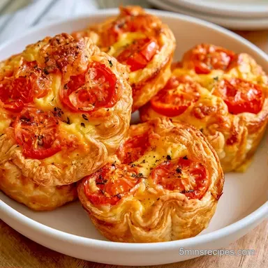 Tomato Egg Tarts for 6 Servings: Baked Recipe Card
