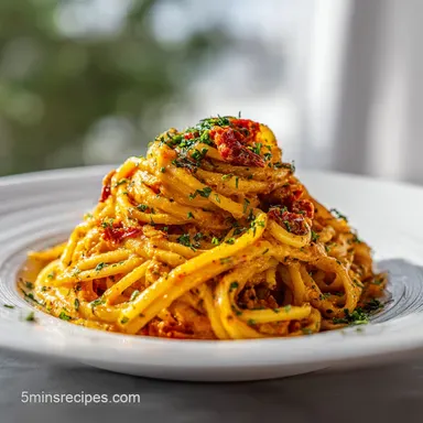 Protein Pasta with Cottage Cheese Sauce Recipe Card