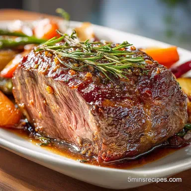 Packet Roast with Slow Cooked Beef for 8 Servings Recipe Card