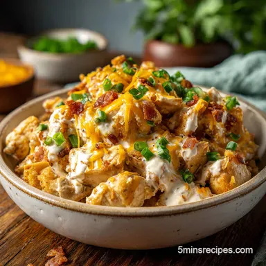 Slow Cooker Crack Chicken Recipe: Creamy Baked Recipe Card