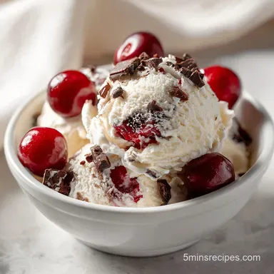 Cherry Garcia Ice Cream for 4 Servings Recipe Card