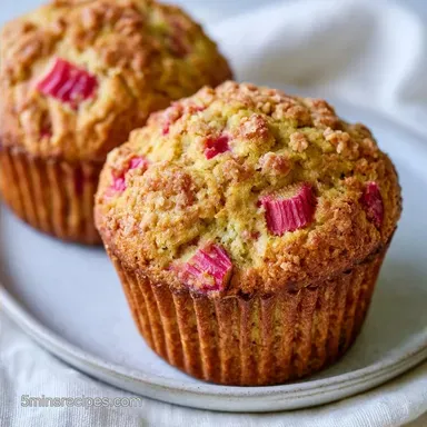 Rhubarb Muffins with Sour Cream: Tender