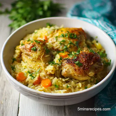 Smothered Chicken and Rice with Creamy Sauce