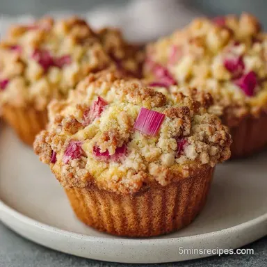 Rhubarb Muffins with Sour Cream