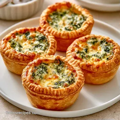 Spinach Egg Tarts in 35 Minutes Recipe Card