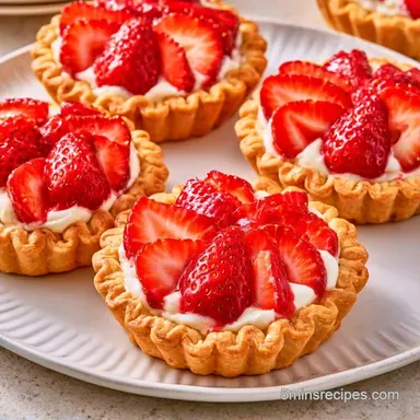 Strawberry Cream Cheese Tarts in 27 Min Recipe Card