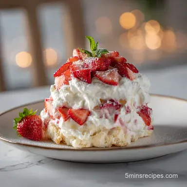 Easy Strawberry Shortcake Fluff Salad Recipe Recipe Card
