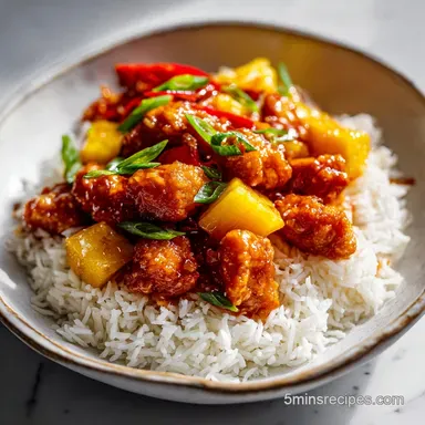 Sweet Sour Pineapple Chicken with Pineapple Glaze