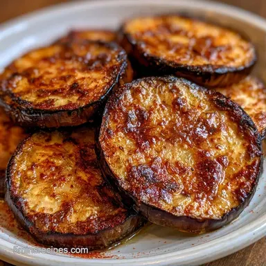 Tender Roasted Eggplant Slices in 35 Min Recipe Card
