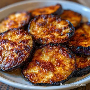 Tender Roasted Eggplant Slices in 35 Min