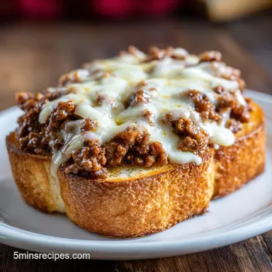 Texas Toast Sloppy Joes Recipe in 30 Minutes Recipe Card