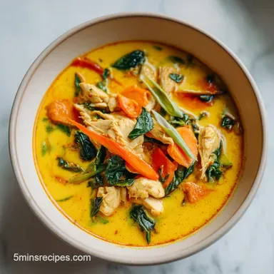 Anti Inflammatory Turmeric Chicken Soup for 6 Recipe Card