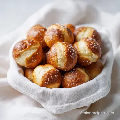 Two Ingredient Pretzel Bites in 20 Minutes Recipe Card