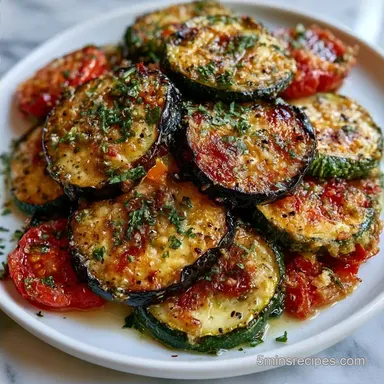 Eggplant Zucchini Gratin for 6 Servings