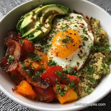 Whole Grain Breakfast: Hearty Farro & Egg Bowl Recipe Card