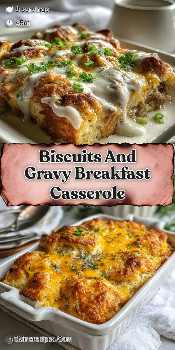 Close-up of bubbly, golden-brown biscuit topping, dripping with savory sausage gravy. Warm and inviting comfort food.