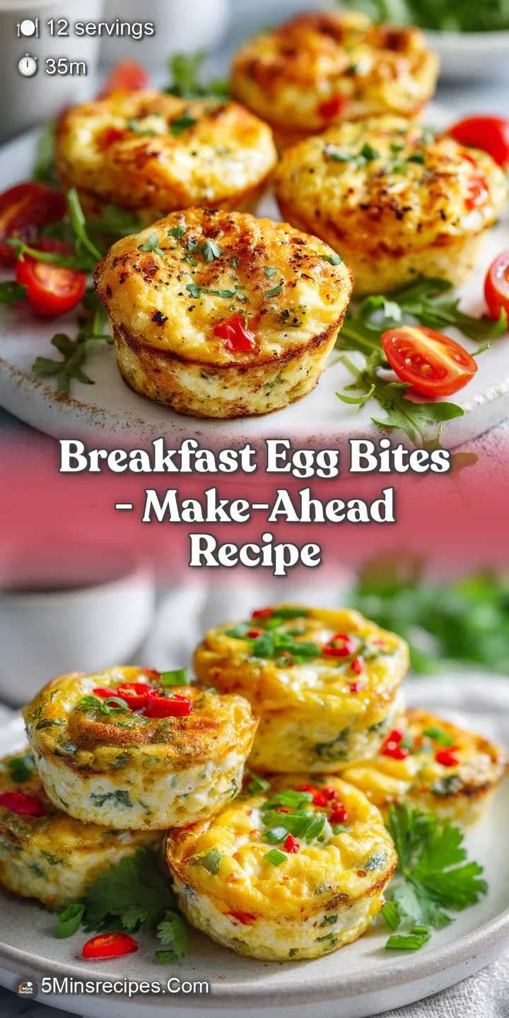 Close-up of a delicious egg bite: soft, fluffy interior with colorful flecks of red pepper and green herbs peeking through.