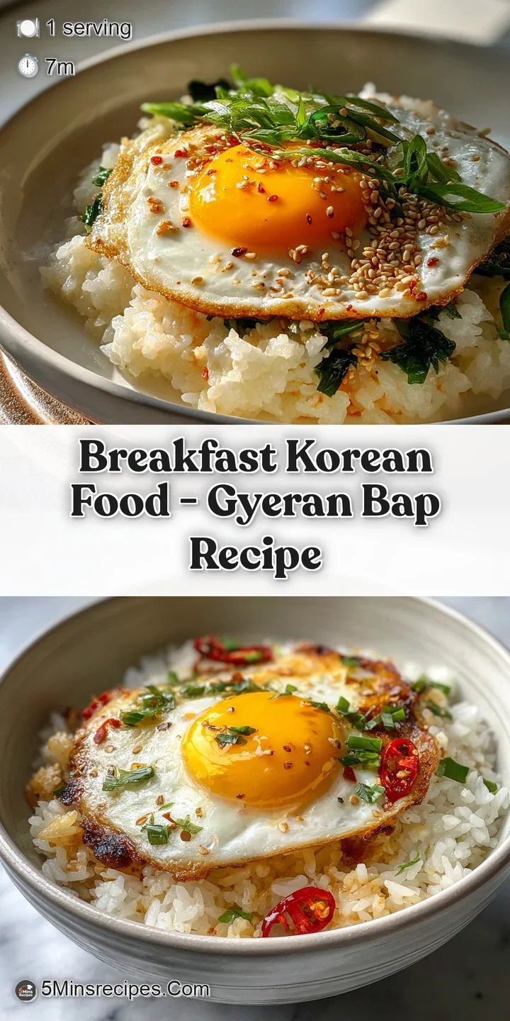 Close-up of creamy Gyeran Bap. A burst of savory, salty richness with bits of seaweed flakes and a glistening egg yolk.