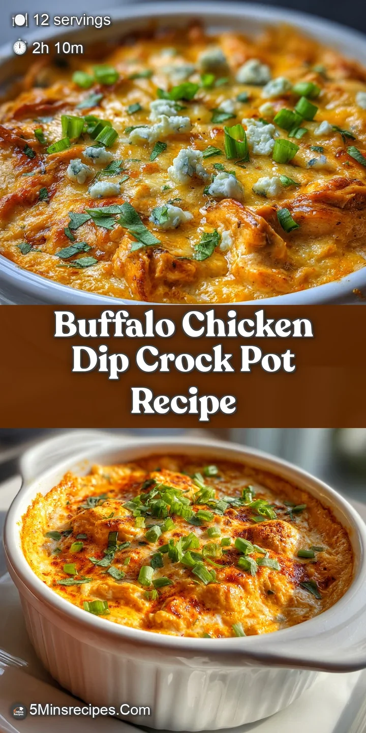 Close-up of warm buffalo chicken dip; shredded chicken and melted cheese create a molten, inviting texture with a fiery or...