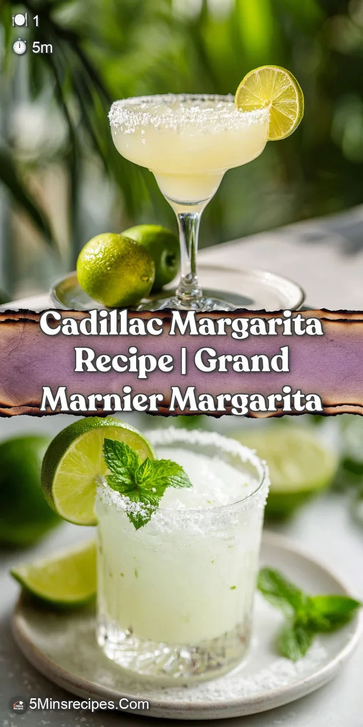 Close-up of a Cadillac margarita: icy condensation on the glass and hints of golden tequila promise a tangy, cool refreshm...