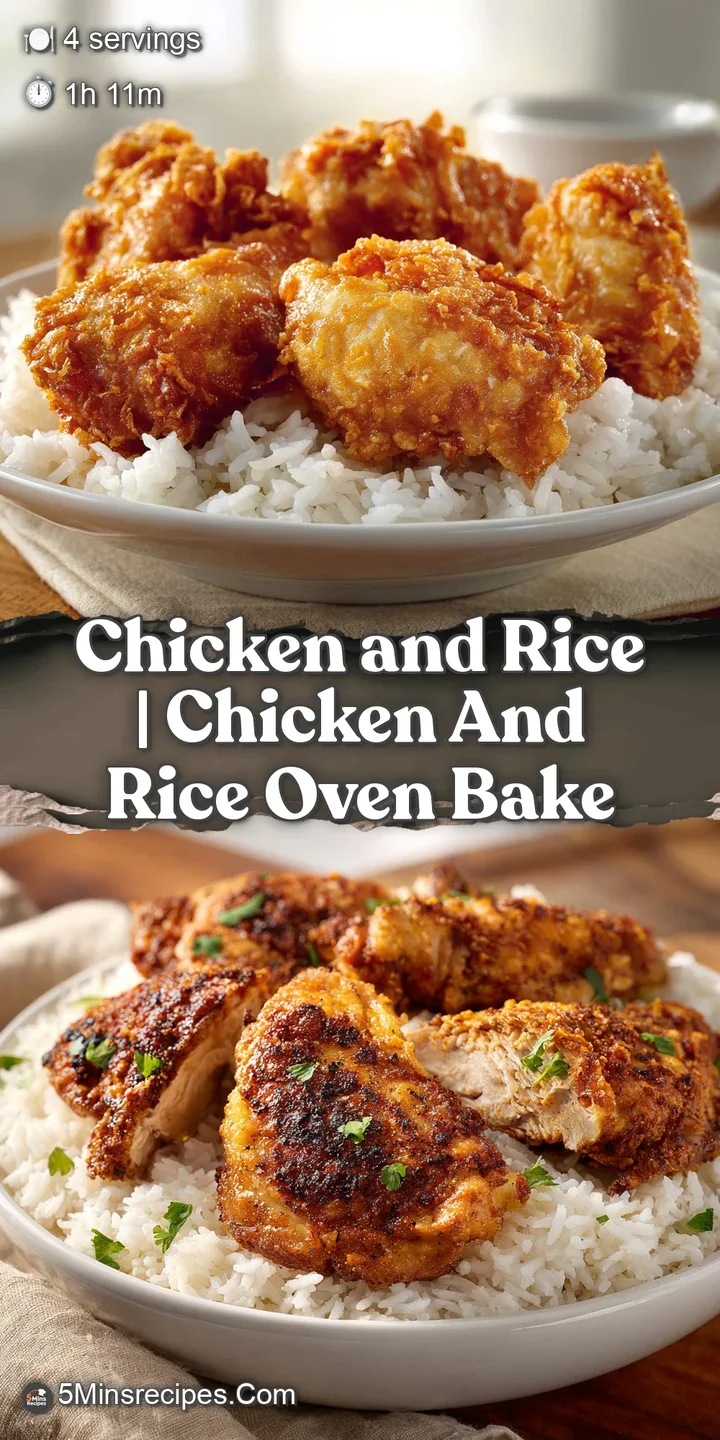 Close-up of juicy, browned chicken skin resting on tender, seasoned rice grains with a soft, steaming glow.