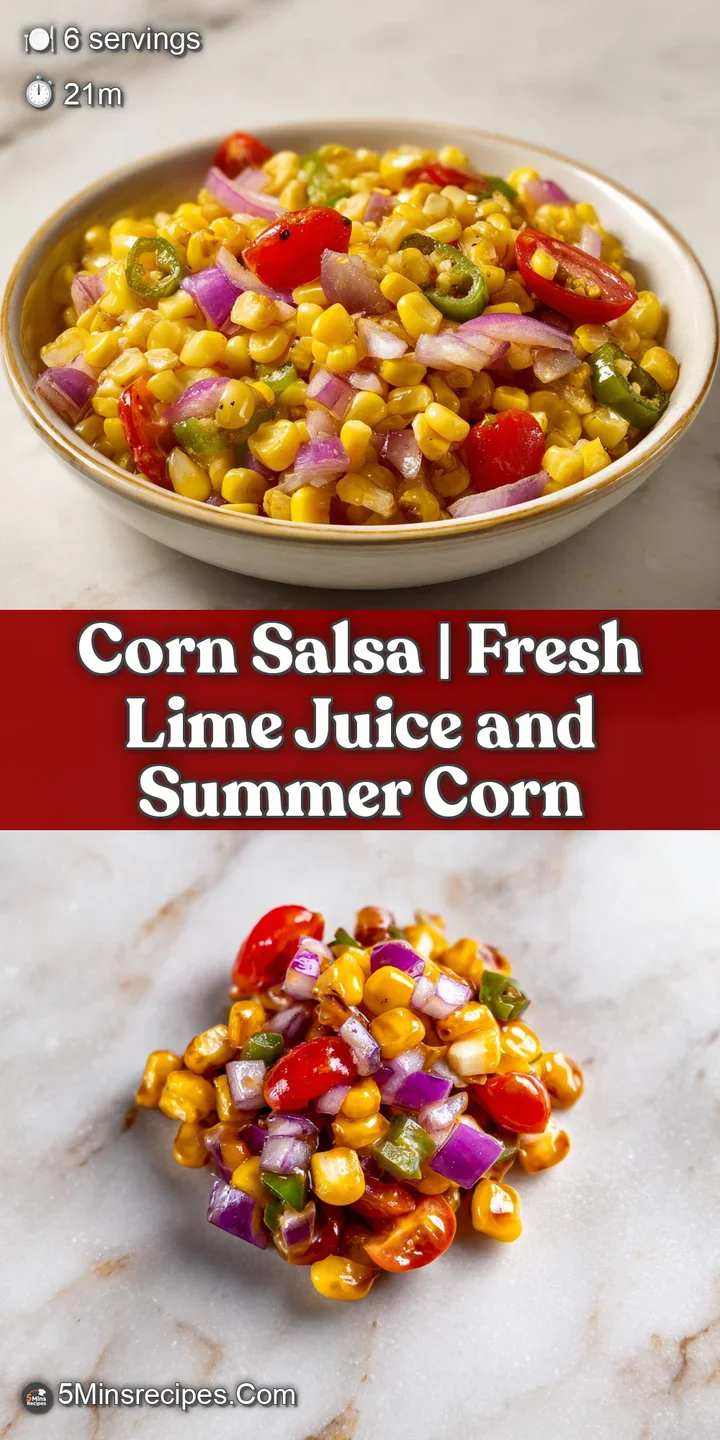 Close-up of juicy golden corn mixed with crisp red onions and bright green cilantro, glistening with fresh lime.