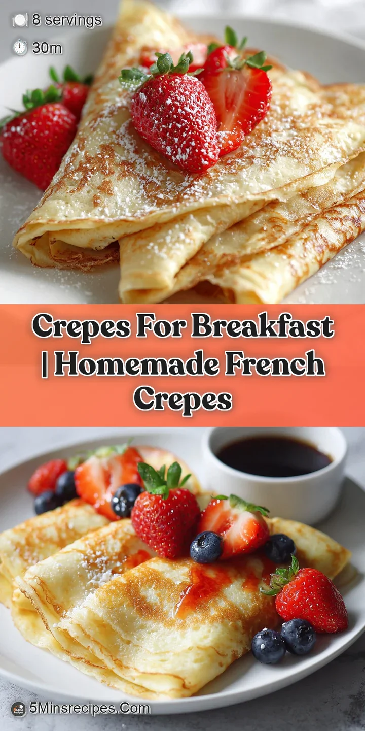 Close-up of a crepe overflowing with juicy, red berries and sweet cream. A drizzle of syrup makes it look absolutely irres...