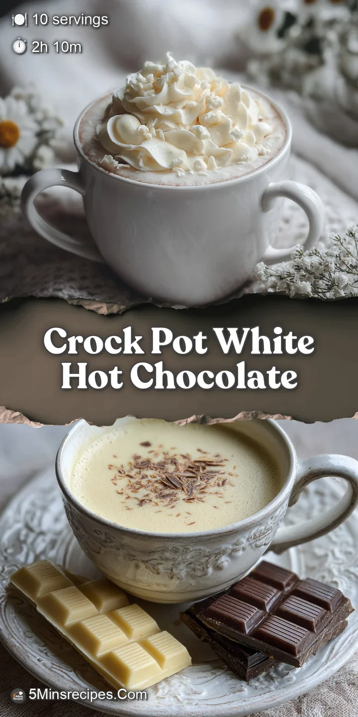 Close-up of thick, velvety white hot chocolate, hinting at warmth, topped with mini marshmallows ready to melt.