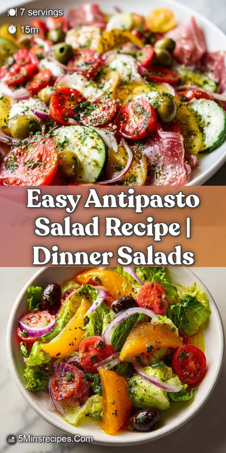 Close-up of an antipasto salad highlighting the textures of juicy tomatoes, salty olives, and creamy mozzarella balls.