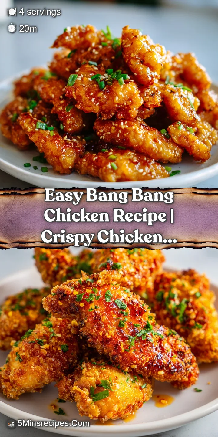 Close-up showcases the irresistible texture of Bang Bang Chicken: crunchy fried coating, creamy sauce, and juicy chicken, ...