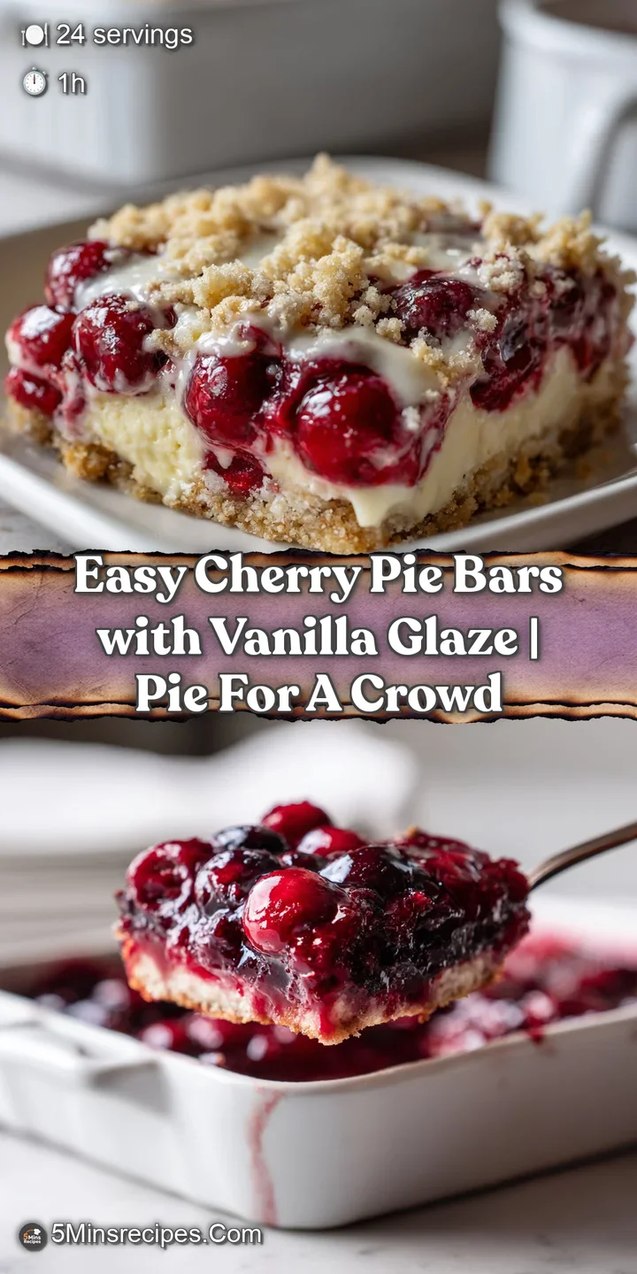 Close-up of a cherry pie bar revealing the juicy red cherry filling and the crisp, sugary texture of the crust.
