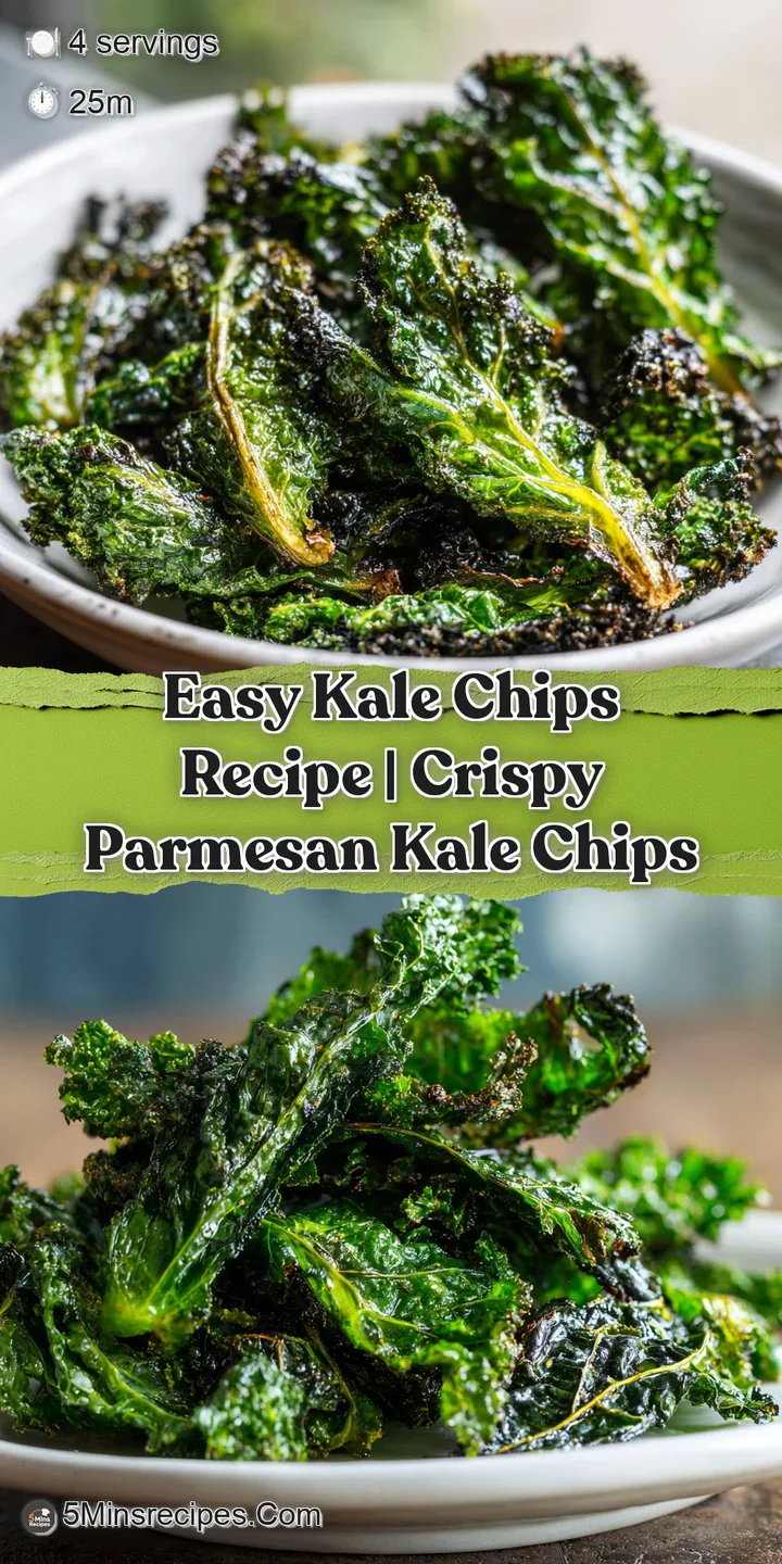Close-up of a single crispy kale chip revealing its textured surface and vibrant green color, promising a light and satisf...