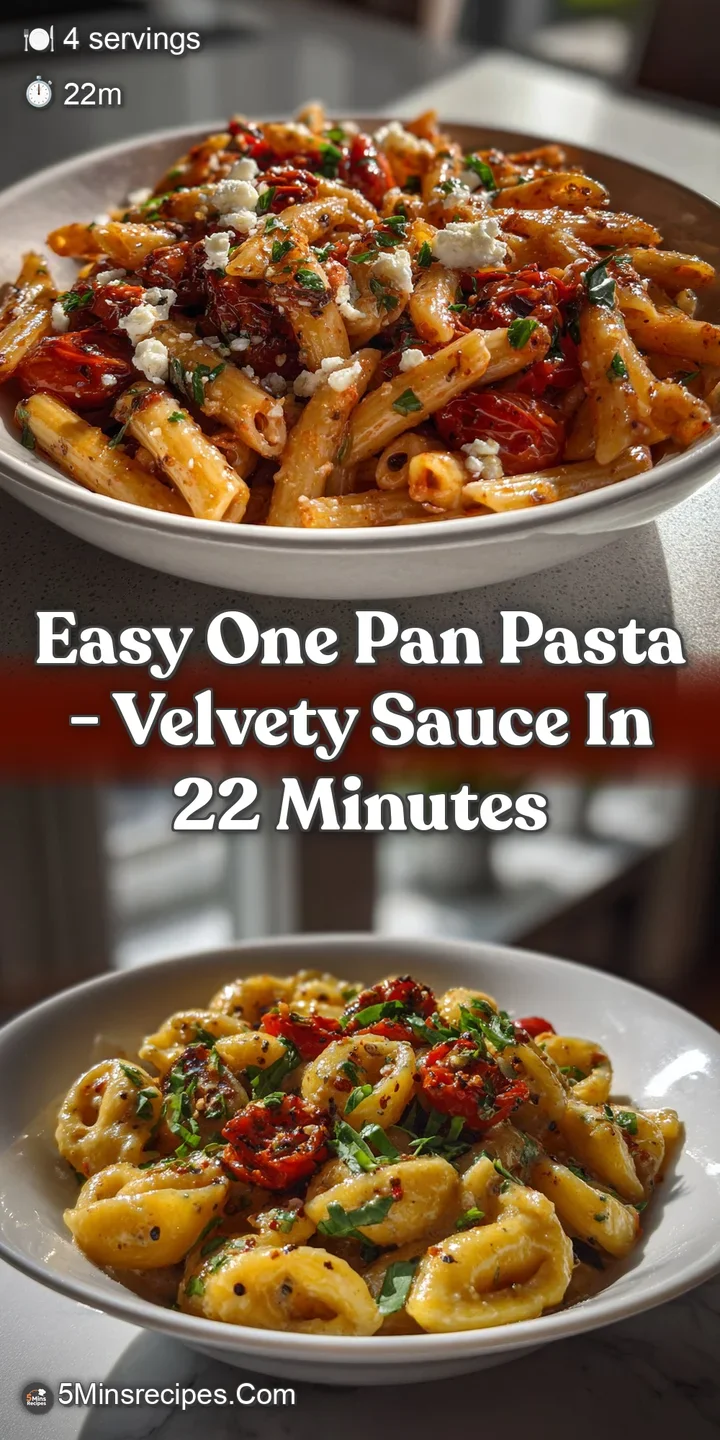 Close-up of pasta coated in a velvety, glistening sauce. Hints of vegetables peek through, promising a burst of flavor, an...