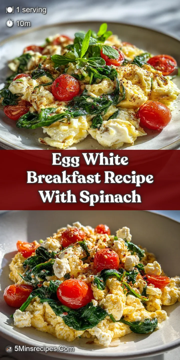 Creamy white omelet studded with bright green spinach, its moist surface reflecting light, suggesting a light, flavorful, ...