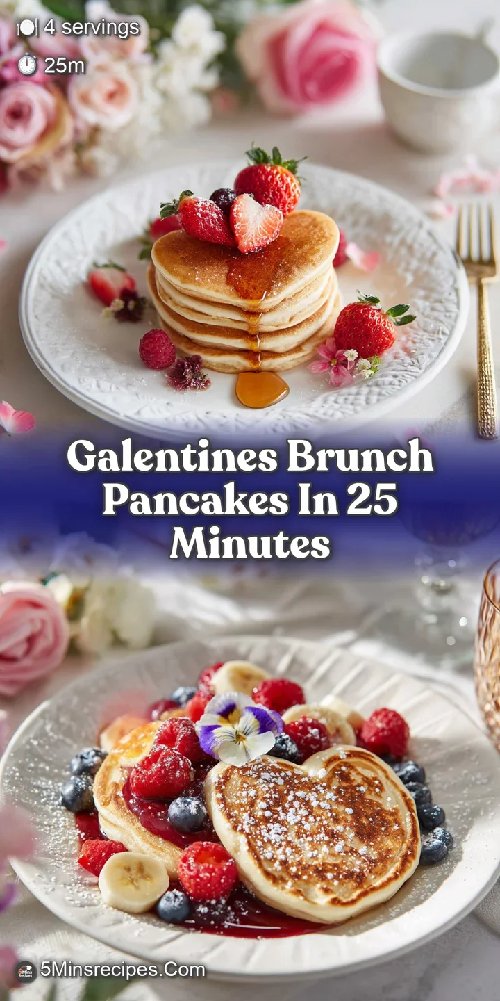 Close-up of golden pancakes glistening with syrup, studded with juicy berries offering a tempting bite.