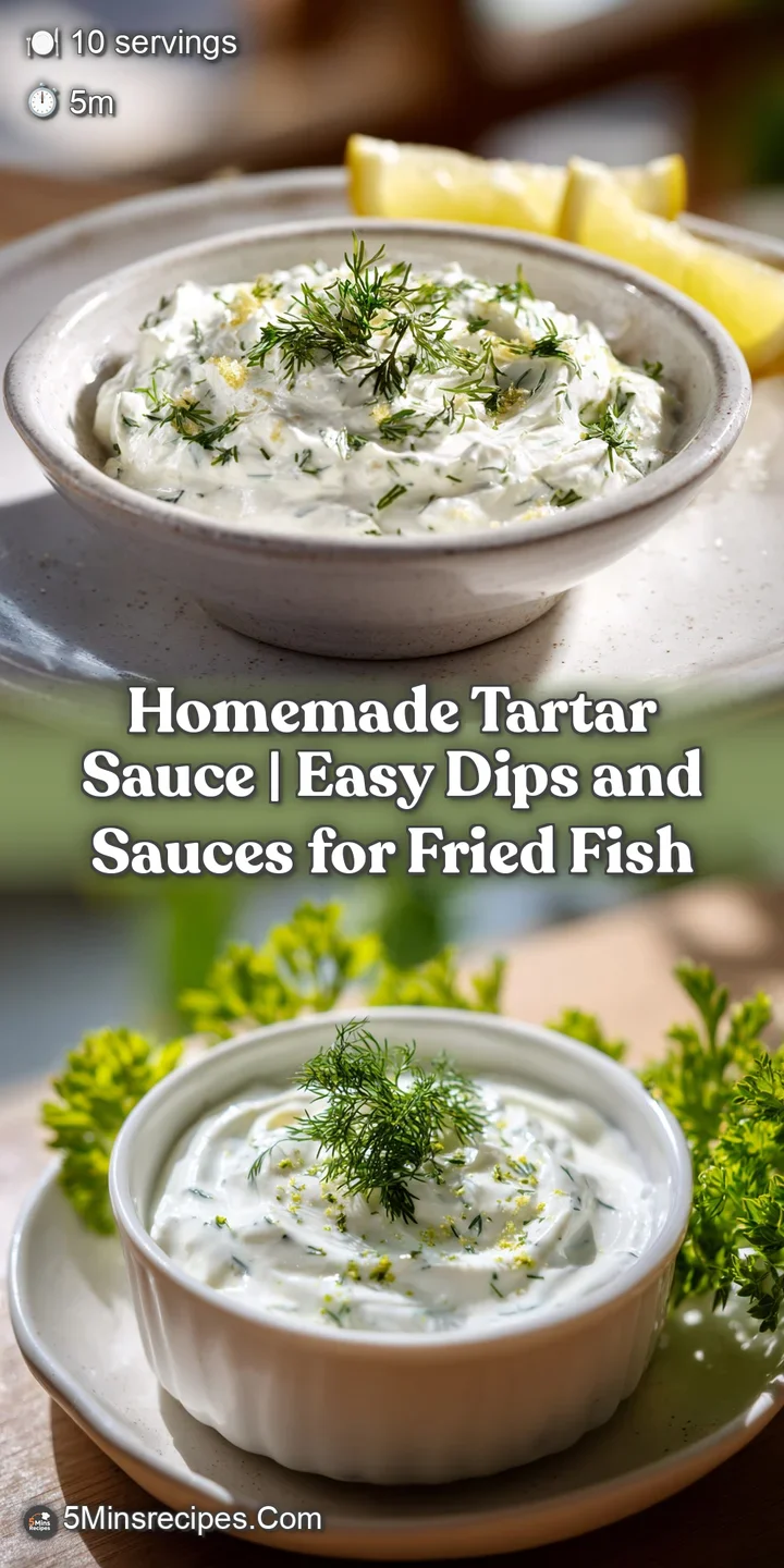 Close-up of smooth tartar sauce showing tiny bits of chopped pickles and onion