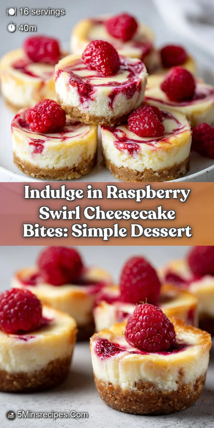 Close-up of a raspberry cheesecake bite showcasing the creamy filling, ruby red swirls, and a slightly browned, buttery gr...