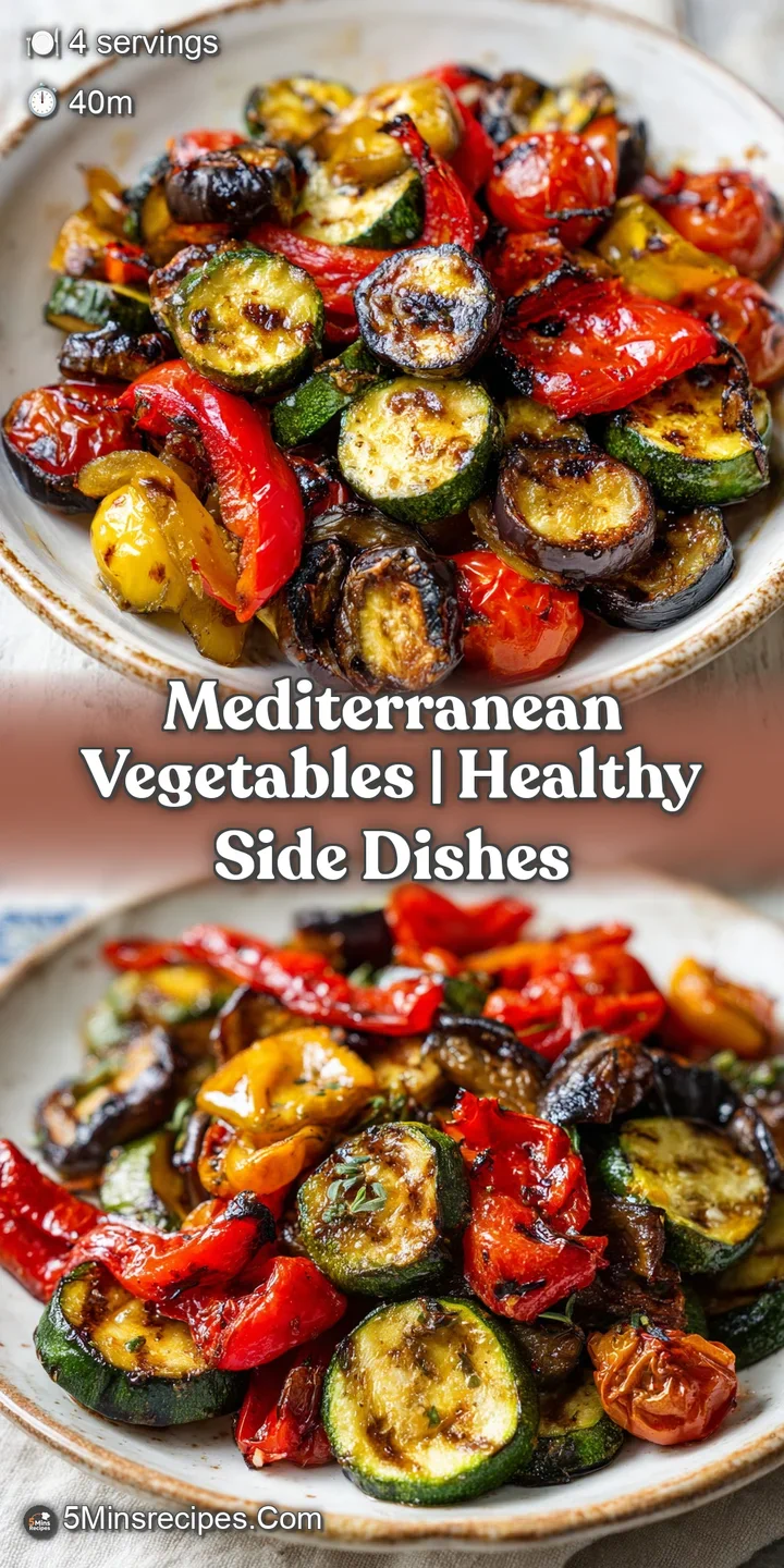 Close-up of caramelized cherry tomatoes and golden zucchini glistening with olive oil and coarse sea salt.